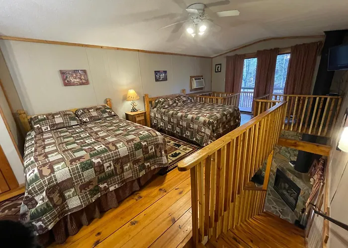 Amazing Cabin Fireplace And Stream #11